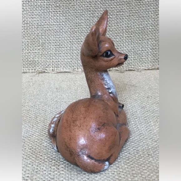 Vintage Mama And Baby Deer Ceramic Figurine Fairy Cottage Goblin Core Woodland - Picture 3 of 7